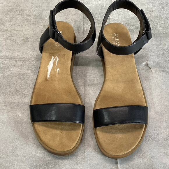 ALFANI Step N' Flex Women's Black Cherryll Sliver Flatform Wedge Sandals SZ 9.5 - Picture 4 of 11